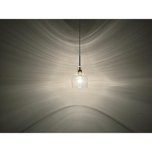 3 Pack 1 Light Hanging Indoor Kitchen Island Pendant Ceiling Light 6.11" Clear - Picture 3 of 3